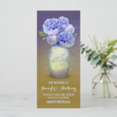 Hochzeitsfeier mit blauer Malerei Programm (Stehend Vorderseite)