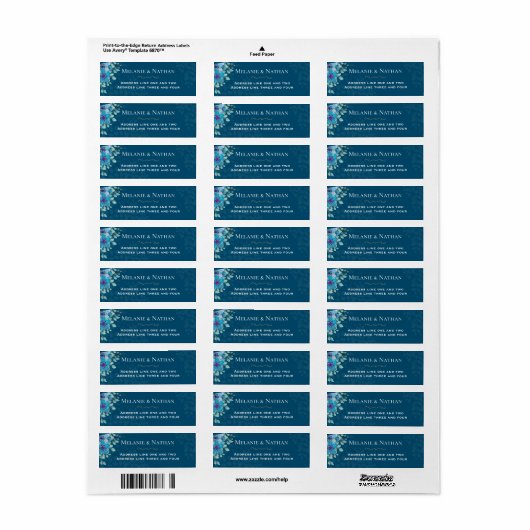 Hochzeitsfeier mit blauer Wasserfarbe (Vorne)