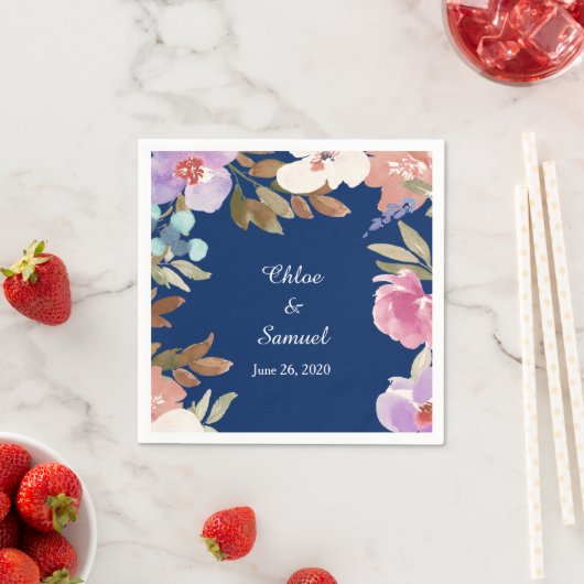 Hochzeitsfeier mit Blaufarbe Serviette (Beispiel)