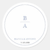 Hochzeitsfeier mit blühendem Wappen Runder Aufkleber (Vorderseite)