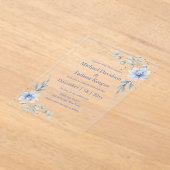 Hochzeitsfeier mit blühenden Blumen Acryleinladungen (Ablage )