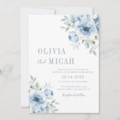 Hochzeitsfeier mit blühenden Blumen Einladung (Vorderseite)