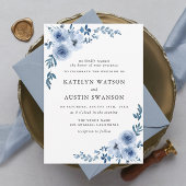 Hochzeitsfeier mit blühenden Blumen Einladung