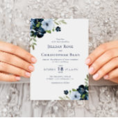 Hochzeitsfeier mit blühenden Blumen Einladung