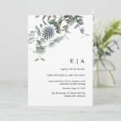 Hochzeitsfeier mit blühenden Blumen Einladung (Stehend Vorderseite)