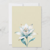 Hochzeitsfeier mit blühender Goldlilie Einladung (Rückseite)