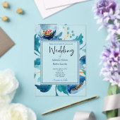 Hochzeitsfeier mit Blumen Acryleinladungen (In Situ (Hochzeit))