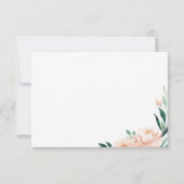 Hochzeitsfeier mit Blumen Dankeskarte (Rückseite)