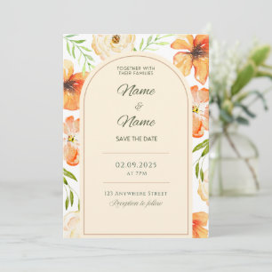 Hochzeitsfeier mit Blumen Einladung