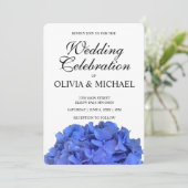 Hochzeitsfeier mit Blumen Einladung (Stehend Vorderseite)