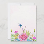 Hochzeitsfeier mit Blumen Einladung (Rückseite)