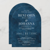 Hochzeitsfeier mit Blumen Einladung (Vorne/Hinten)