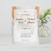 Hochzeitsfeier mit Blumen Einladung (Stehend Vorderseite)