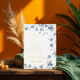 Hochzeitsfeier mit Blumen Folieneinladung