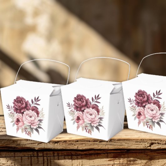 Hochzeitsfeier mit Blumen Geschenkschachtel