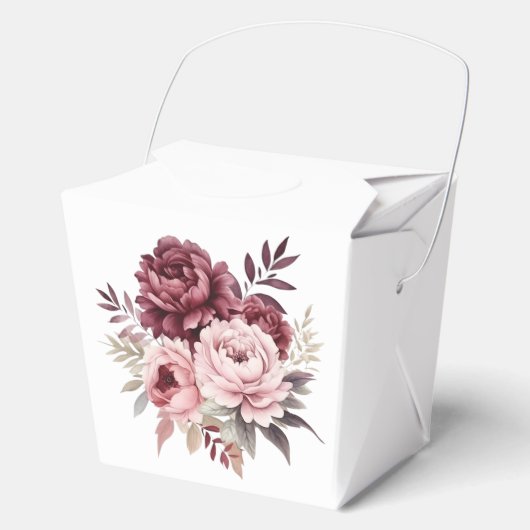 Hochzeitsfeier mit Blumen Geschenkschachtel (Vorderseite)