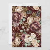 Hochzeitsfeier mit Blumen im Wasser Einladung (Rückseite)