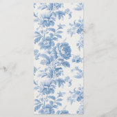 Hochzeitsfeier mit Blumen Menükarte (Rückseite)