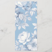 Hochzeitsfeier mit Blumen Menükarte (Rückseite)