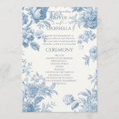 Hochzeitsfeier mit Blumen Programm (Vorderseite)