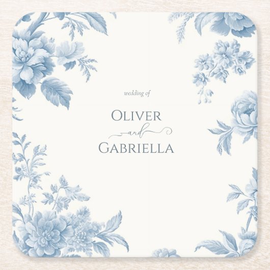 Hochzeitsfeier mit Blumen Rechteckiger Pappuntersetzer (Vorderseite)