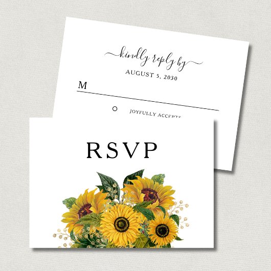 Hochzeitsfeier mit Blumen RSVP Karte