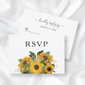 Hochzeitsfeier mit Blumen RSVP Karte