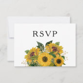 Hochzeitsfeier mit Blumen RSVP Karte (Rückseite)
