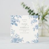 Hochzeitsfeier mit Blumen Save The Date (Stehend Vorderseite)