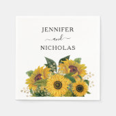 Hochzeitsfeier mit Blumen Serviette (Vorderseite)