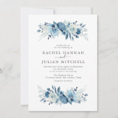 Hochzeitsfeier mit Blumen und Blumen Einladung (Vorderseite)