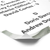 Hochzeitsfeier mit Blumen und Früchten Poster (Ecke)