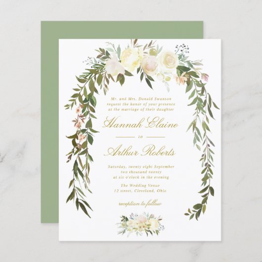 Hochzeitsfeier mit Blumenbeete (Vorne/Hinten)