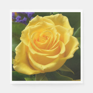 Hochzeitsfeier mit Blumengelb-Rose-Blume Serviette