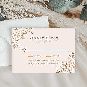 Hochzeitsfeier mit Blumenkuchen RSVP Karte