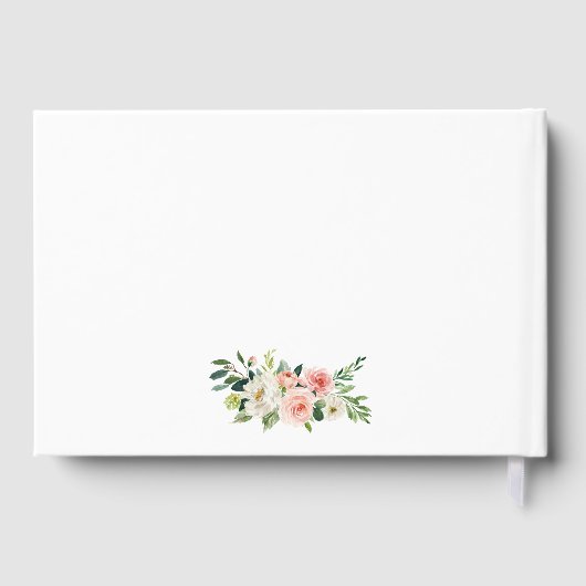 Hochzeitsfeier mit Blütenblütenblüte Gästebuch (Rückseite)