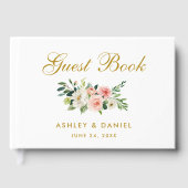 Hochzeitsfeier mit Blütenblütenblüte Gästebuch (Vorderseite)