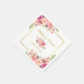 Hochzeitsfeier mit Blütenblütenblüte Serviette (Ecke)