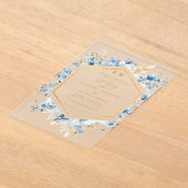 Hochzeitsfeier mit Blütenblütenblütenblütenblütenb Acryleinladungen (Ablage )