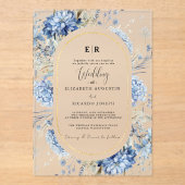 Hochzeitsfeier mit Blütenblütenblütenblütenblütenb Acryleinladungen (Vorderseite)