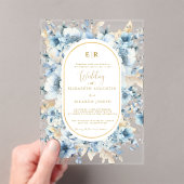 Hochzeitsfeier mit Blütenblütenblütenblütenblütenb Acryleinladungen (Insitu (Handheld))