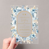 Hochzeitsfeier mit Blütenblütenblütenblütenblütenb Acryleinladungen (Insitu (Handheld))