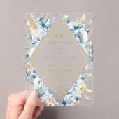 Hochzeitsfeier mit Blütenblütenblütenblütenblütenb Acryleinladungen (Insitu (Handheld))