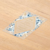 Hochzeitsfeier mit Blütenblütenblütenblütenblütenb Acryleinladungen (Ablage )