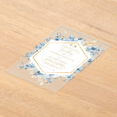 Hochzeitsfeier mit Blütenblütenblütenblütenblütenb Acryleinladungen (Ablage )