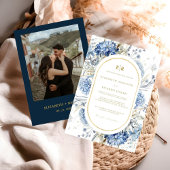 Hochzeitsfeier mit Blütenblütenblütenblütenblütenb Einladung