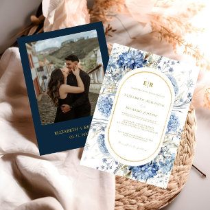 Hochzeitsfeier mit Blütenblütenblütenblütenblütenb Einladung