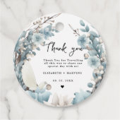 Hochzeitsfeier mit Blütenblütenblütenblütenblütenb Geschenkanhänger (Vorderseite)