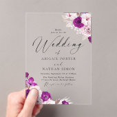 Hochzeitsfeier mit blütendem Wasser Acryleinladungen (Insitu (Handheld))