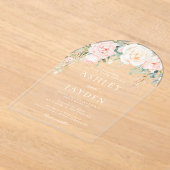 Hochzeitsfeier mit Blütenfarbe Acryleinladungen (Ablage )